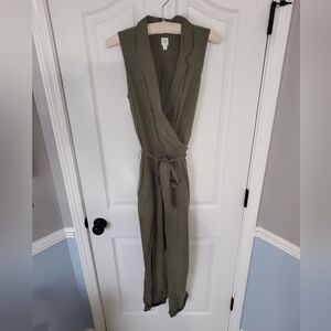 GAP Olive Green Tie-Waist Jumpsuit